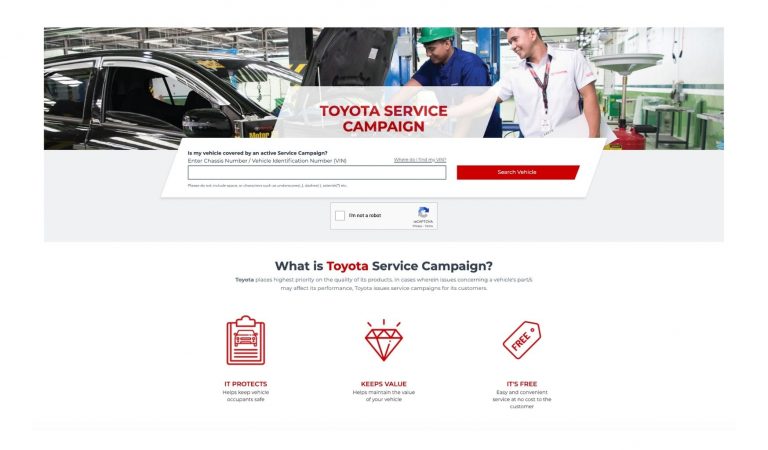 Know when your Toyota is due for service with ToyotaPH’s Service Campaign Checker
