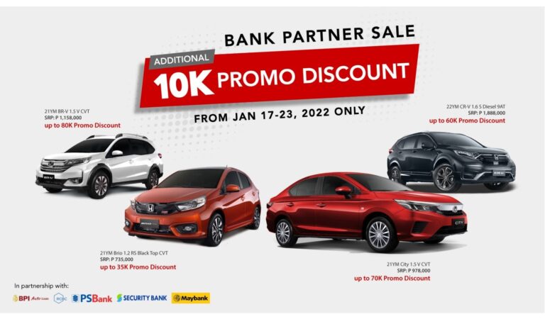 HondaPH announces Bank Partner Sale