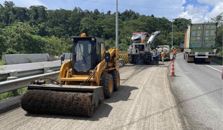 Enhancement work ongoing at the Subic Freeport Expressway