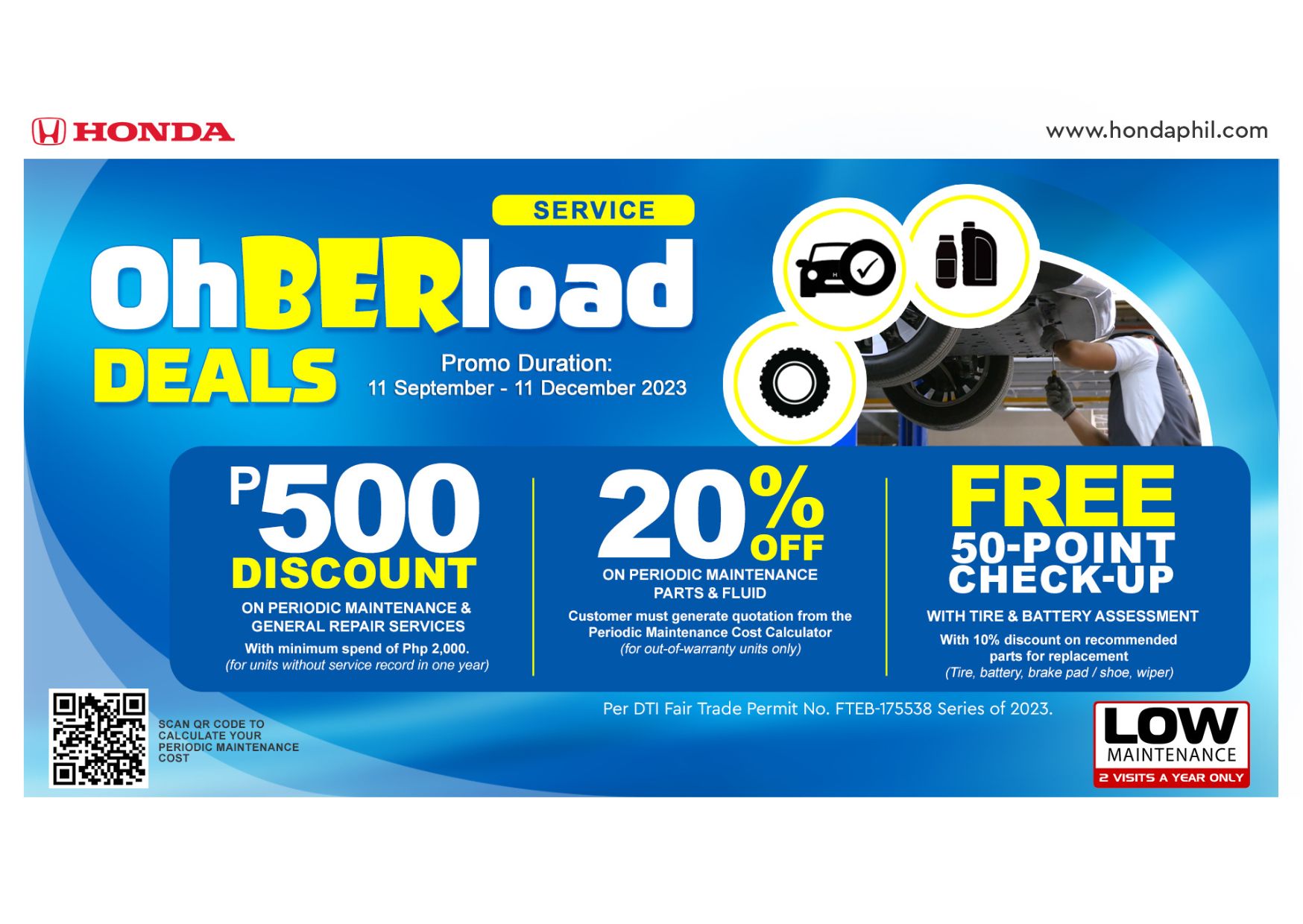 Welcome the Holiday Season with HondaPH’s “Oh-BER-load” After-Sales Deals