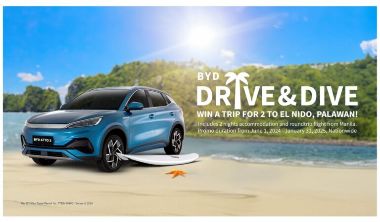 A BYD test drive can WIN you a trip to Palawan for Free