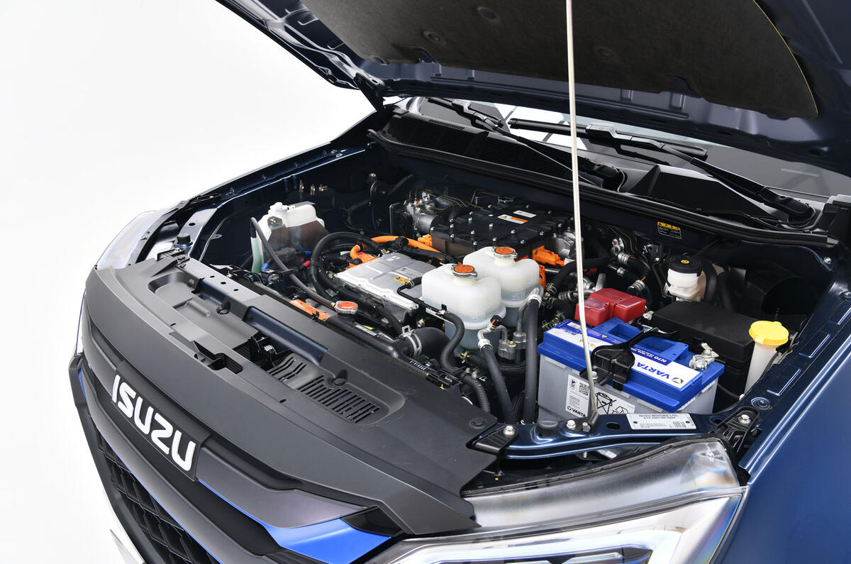 Isuzu D-Max EV electric motor under the hood