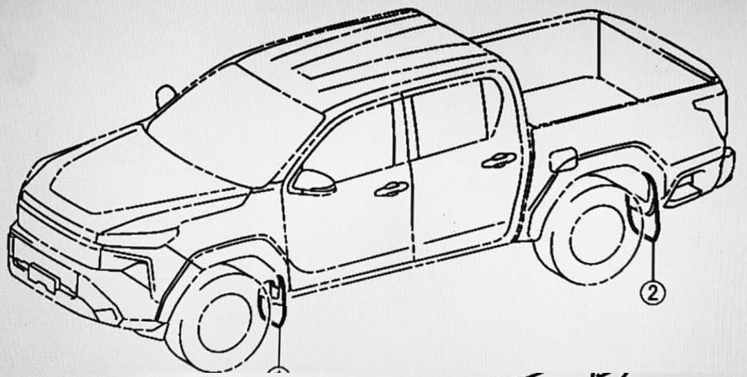leaked sketch of all-new Toyota Hilux. exterior