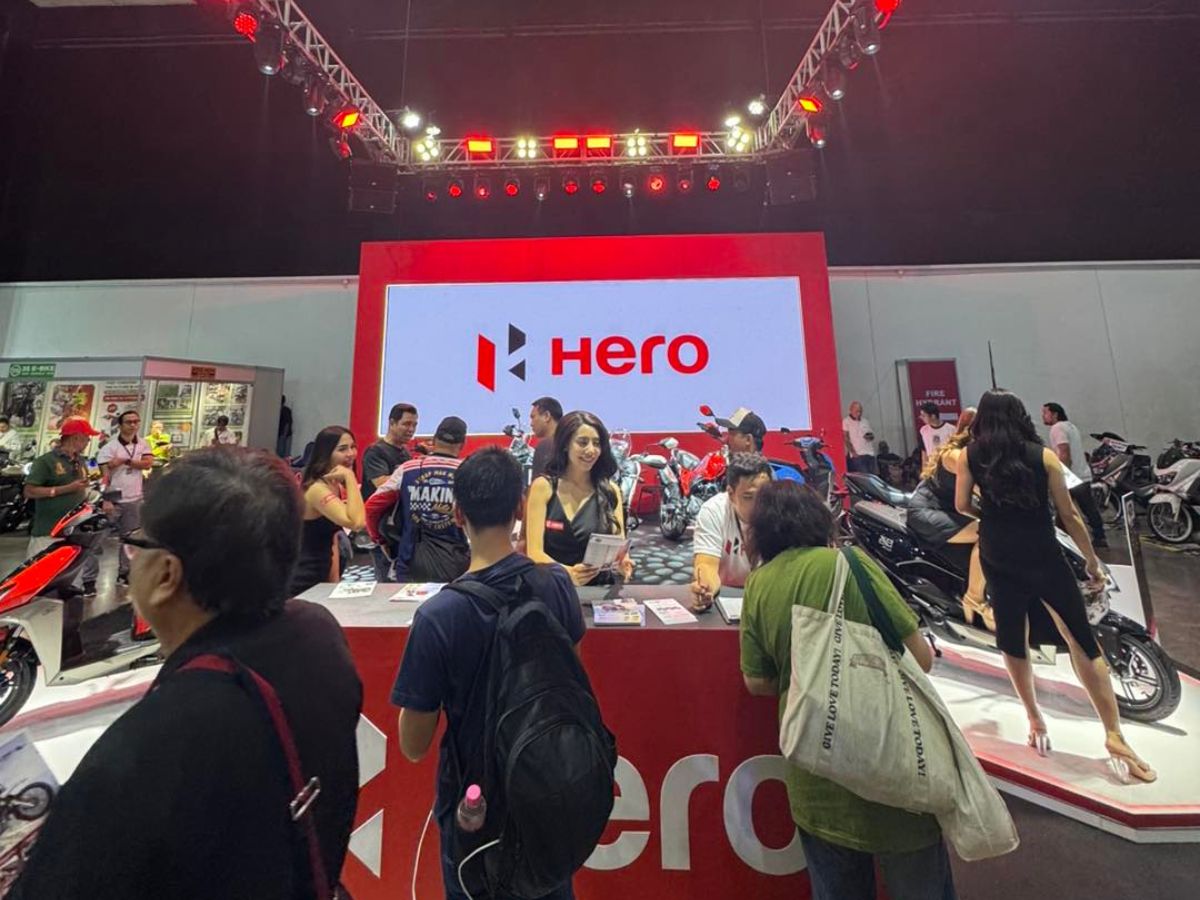 Hero Booth at a motorcycle convention