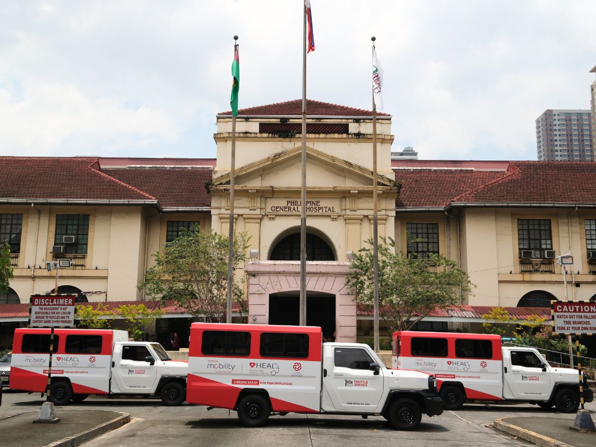 Toyota Tamaraw PGH shuttle fleet in front of the PGH entrance