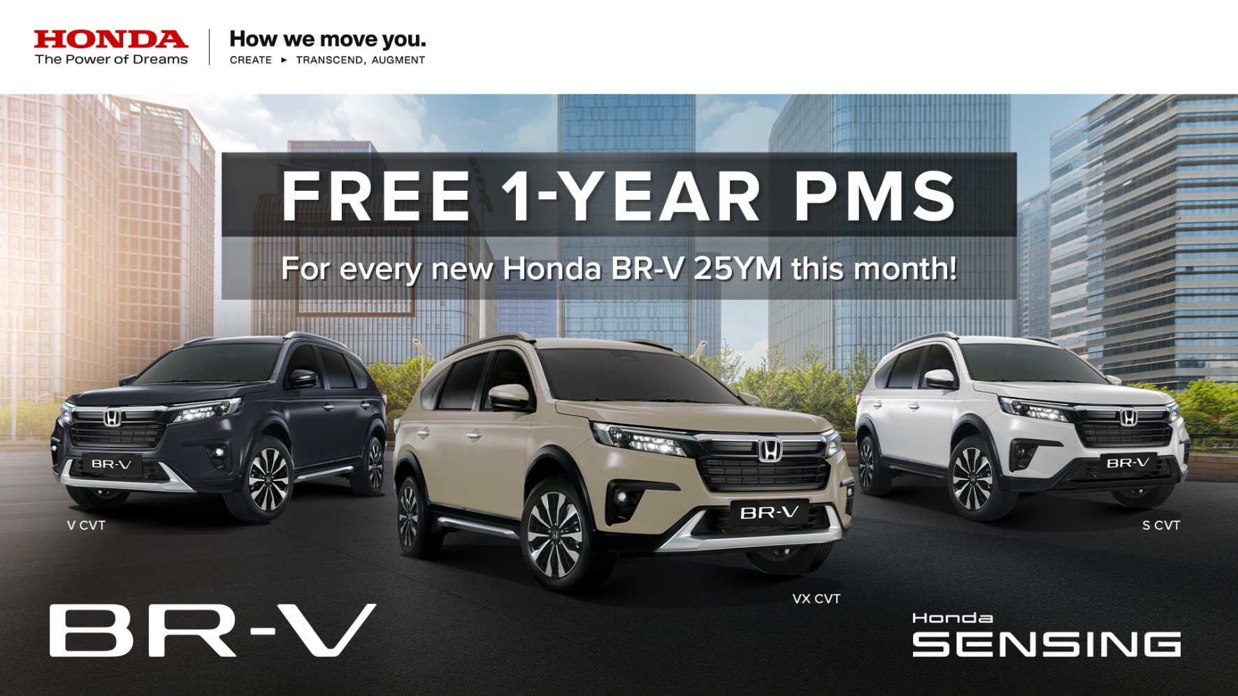Honda BR-V free 1 year PMS promo