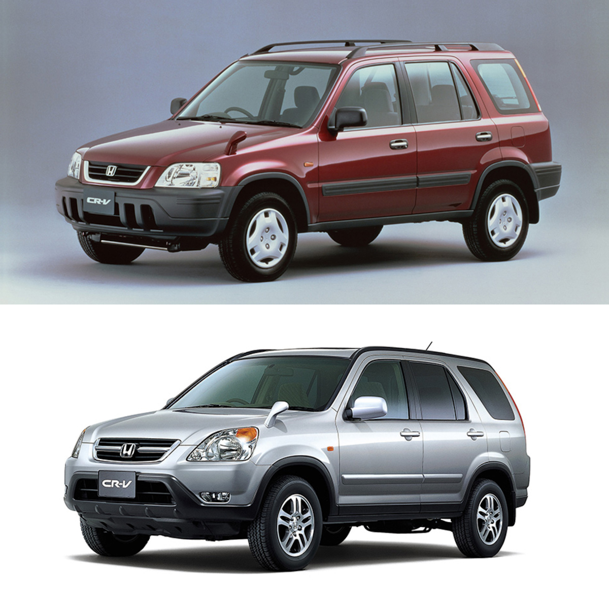 Honda CR-V first generation (top) and second generation (bottom)