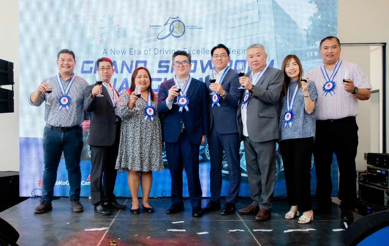 From left: Mr. Ryan Jhay Santos – Assistant to the Vice President, Grand Canyon Multi Holdings Inc., Yukio Sato – Suzuki Philippines’ General Manager for After-Sales & Marine Division, Hon. Eva Lorraine Estabillo – Vice Mayor of Tagum City, Mr. Jan Andrew Po – President, Grand Canyon Multi Holdings Inc., Mr. Norihide Takei – Suzuki Philippines’ Director and General Manager for Automobile Division, Mr. Peter Po – Chairman, Grand Canyon Multi Holdings Inc., Mrs. Caroline Po - Comptroller Head, Grand Canyon Multi Holdings Inc., Mr. Lorenzo Aguilar II – Vice President for Operations, Grand Canyon Multi Holdings Inc.