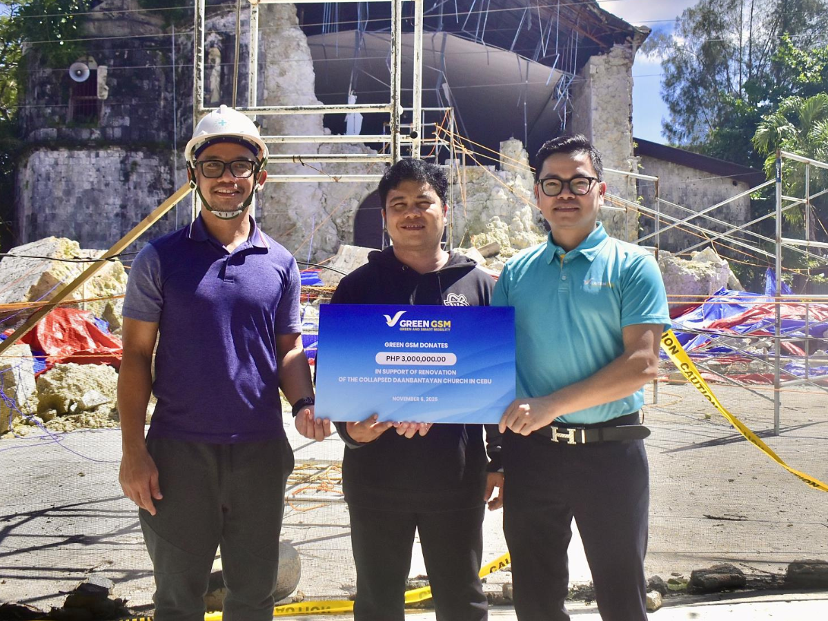Green GSM donates P3 Million to restore damaged Cebu church