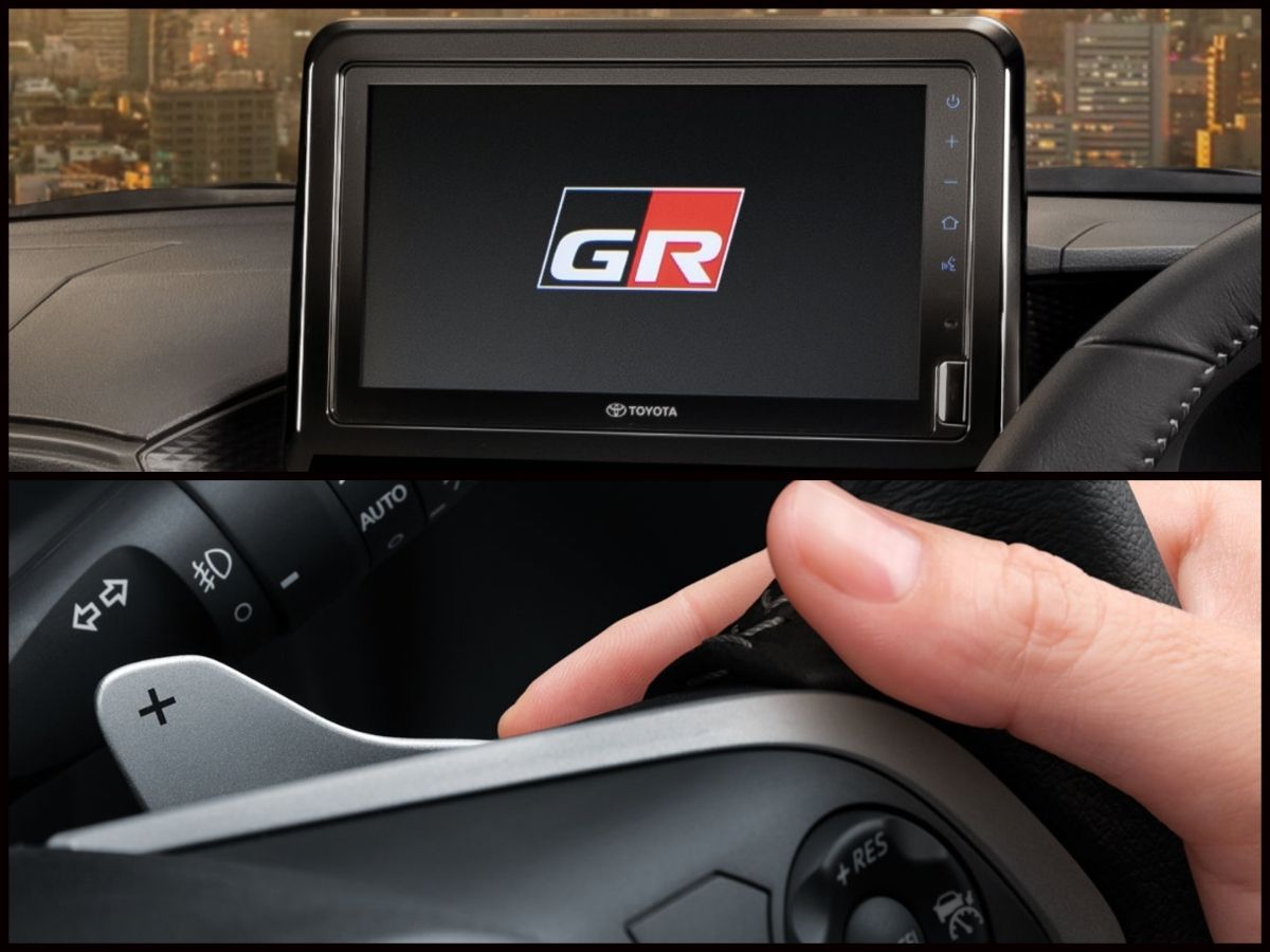 Toyota Raize GR Sport head unit and paddle shifter