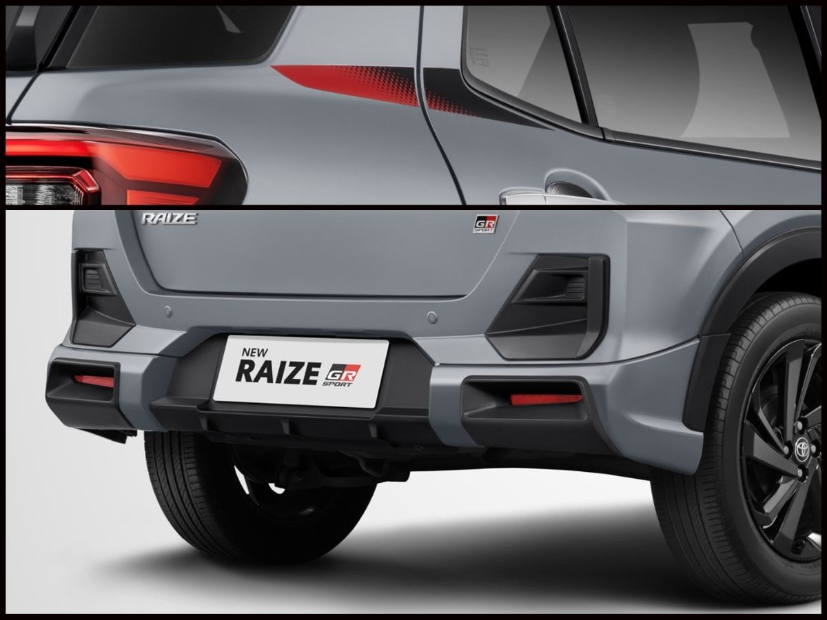 Toyota Raize GR Sport rear setup detail