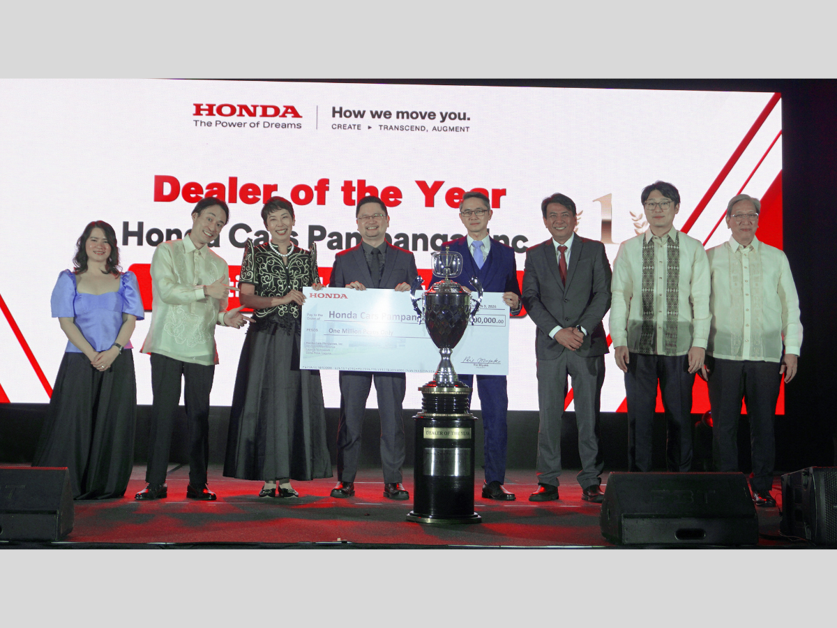 Honda Cars Pampanga bags 2025 Honda Dealer of the Year award
