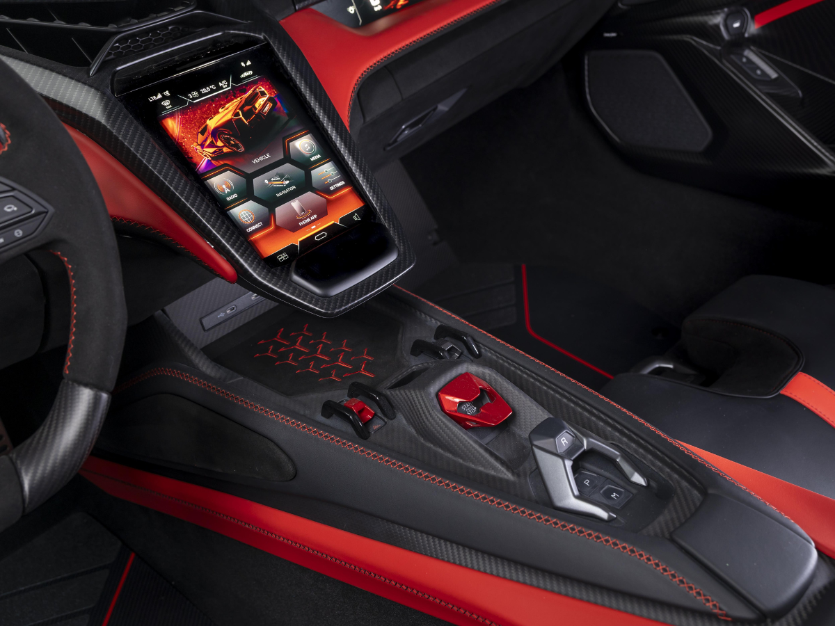 Lamborghini Fenomeno Roadster center stack and head unit