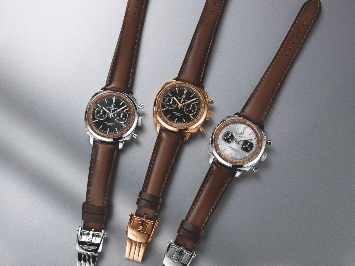 Discover the Top Time Tribute to Aston Martin DB5, Breitling's first watch from its new partnership with the legendary British automaker.