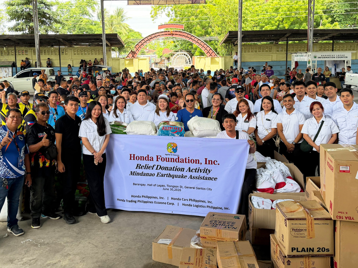 Honda Foundation Inc donation to Mindanao